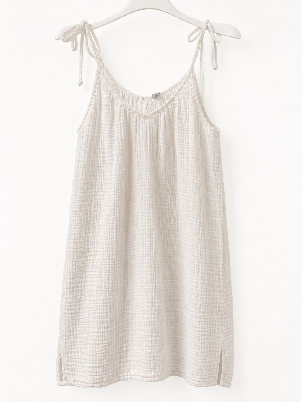 Old Navy White Cotton Gauze Tie Strap Swing Dress Small